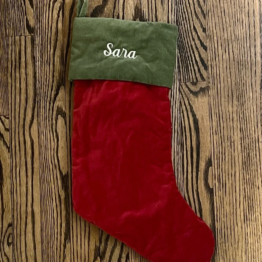 Pottery Barn Velvet Christmas Stocking